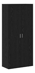 Anrichte 80 x 39 x 178 cm Kompositholz schwarz