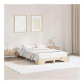 Bettrahmen Natur 120 x 200 cm, Massives Kiefernholz, Robustes Plattformbett, Modernes Schlafzimmermobel, Langlebiges Design fur 2 Personen
