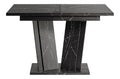 Tisch fur Esszimmer Druztin II, Rechteckiger Esstisch, Praktischer Auszugstisch 120/160, Kuchentisch, Esszimmertisch, Ausziehtisch (Marmor Black Royal/Schwarz)