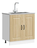 Spulenunterschrank Kuchenschrank Kuchenzeile Kuchenmobel Unterschrank Kuchenunterschrank Schrank Kalmar Sonoma-Eiche 80x46x81,5 cm