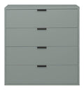 Kommode Standschrank Schubladenkommode Holzkommode Boulder V Pine Green Bodengleiter