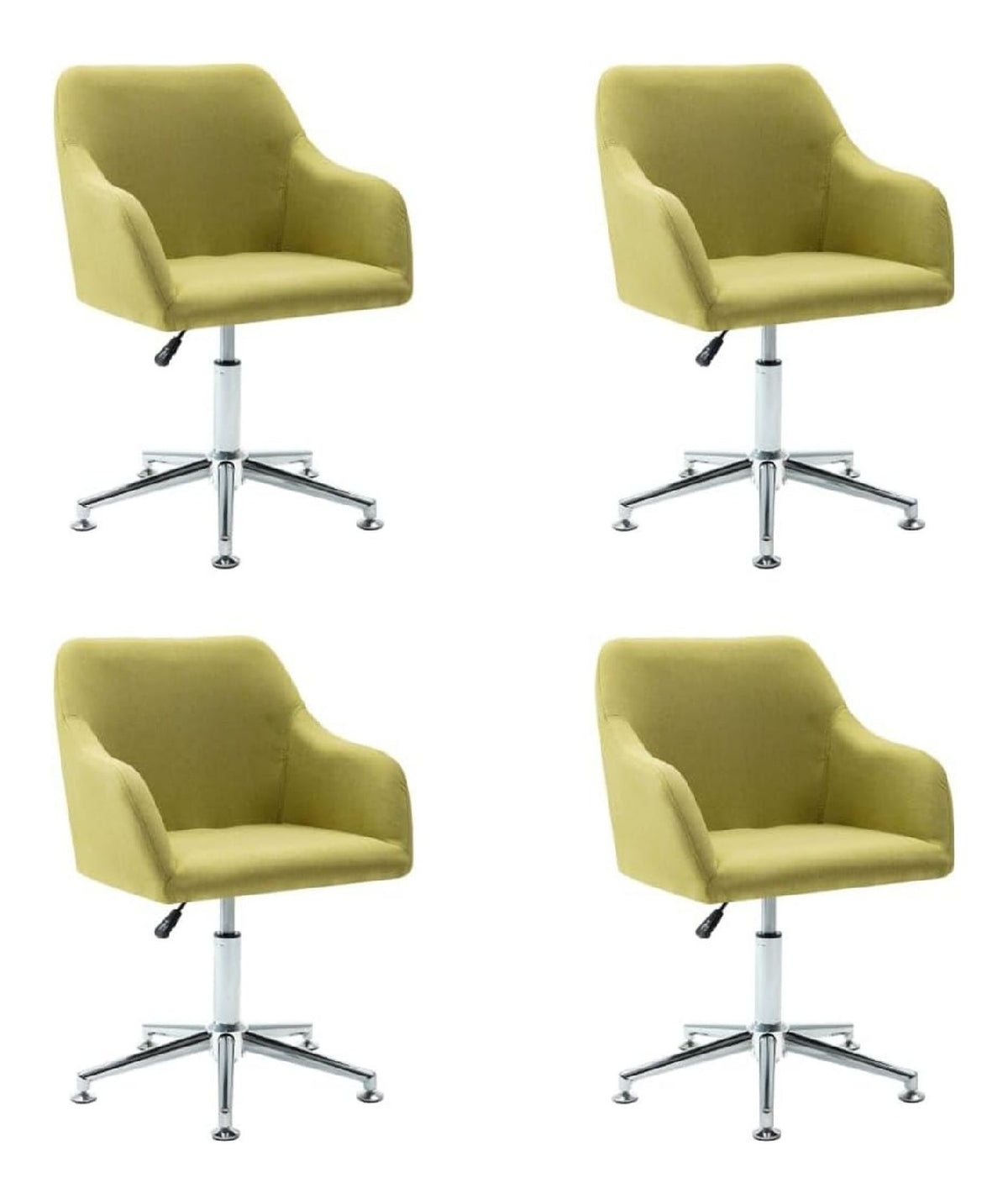 Esszimmerstuhle Drehbar 4 STK. Grun Stoff