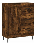 Klassisches vielseitiges Sideboard Buffet Kuchenschrank Schrank Aufbewahrungsschrank Minimalistische Optik Seitlicher Schrank fur Schlafzimmer oder Wohnzimmer Buros Eiche Smoke 69,5x34x90 cm