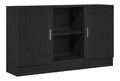 Sideboard Anrichte Schwarz Eichen-Optik 120 x 30,5 x 70 cm