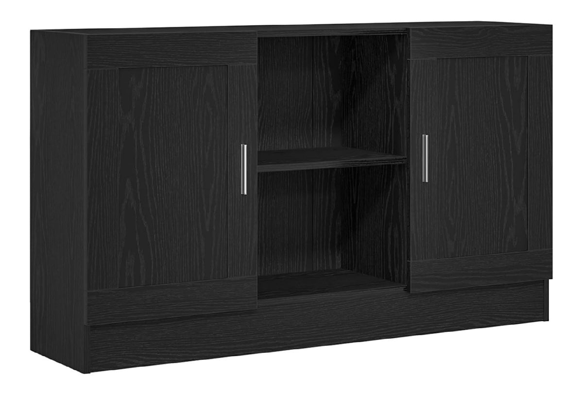Sideboard Anrichte Schwarz Eichen-Optik 120 x 30,5 x 70 cm