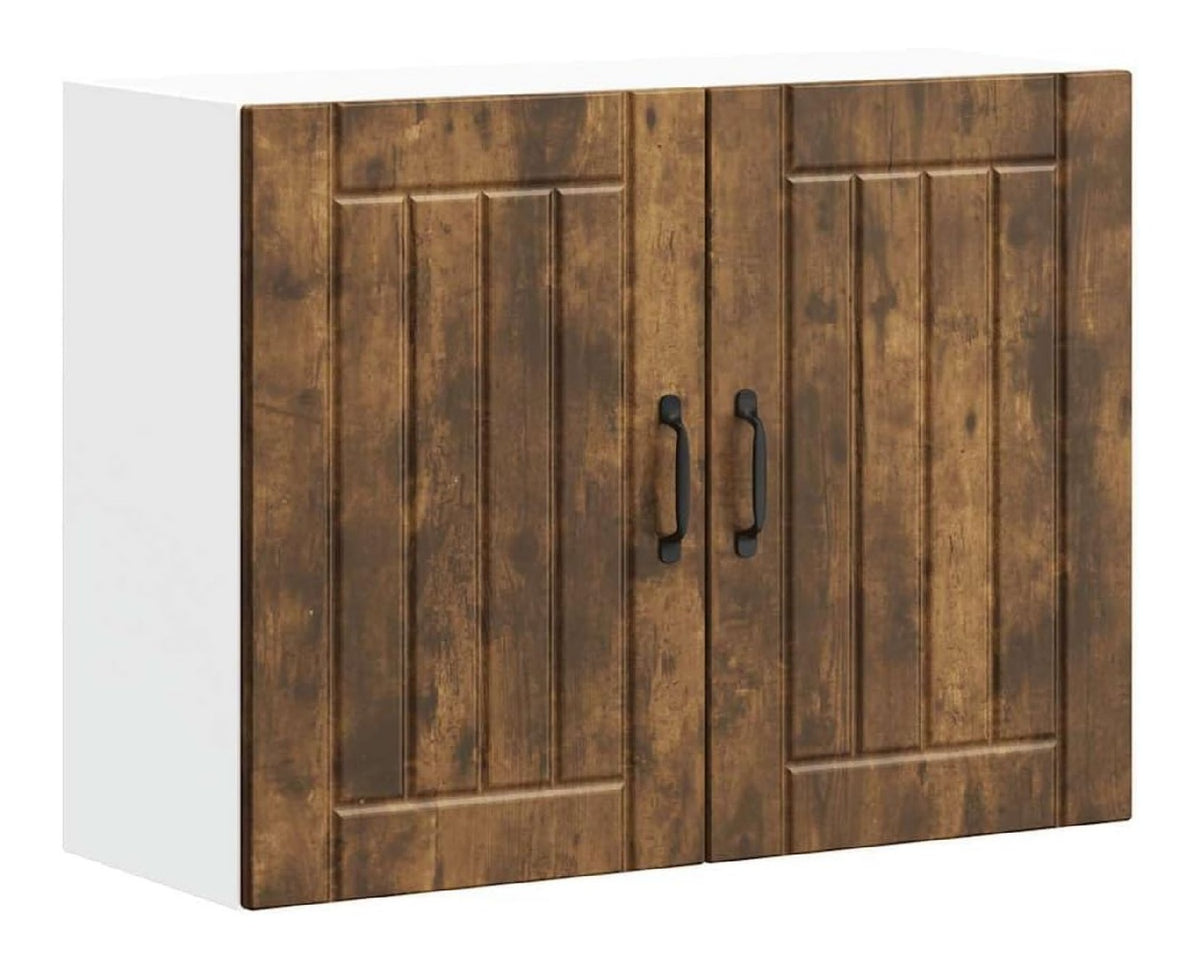 Kuchen-Hangeschrank 80 x 31 x 60 cm Rauchereiche Holzwerkstoff zur Wandmontage