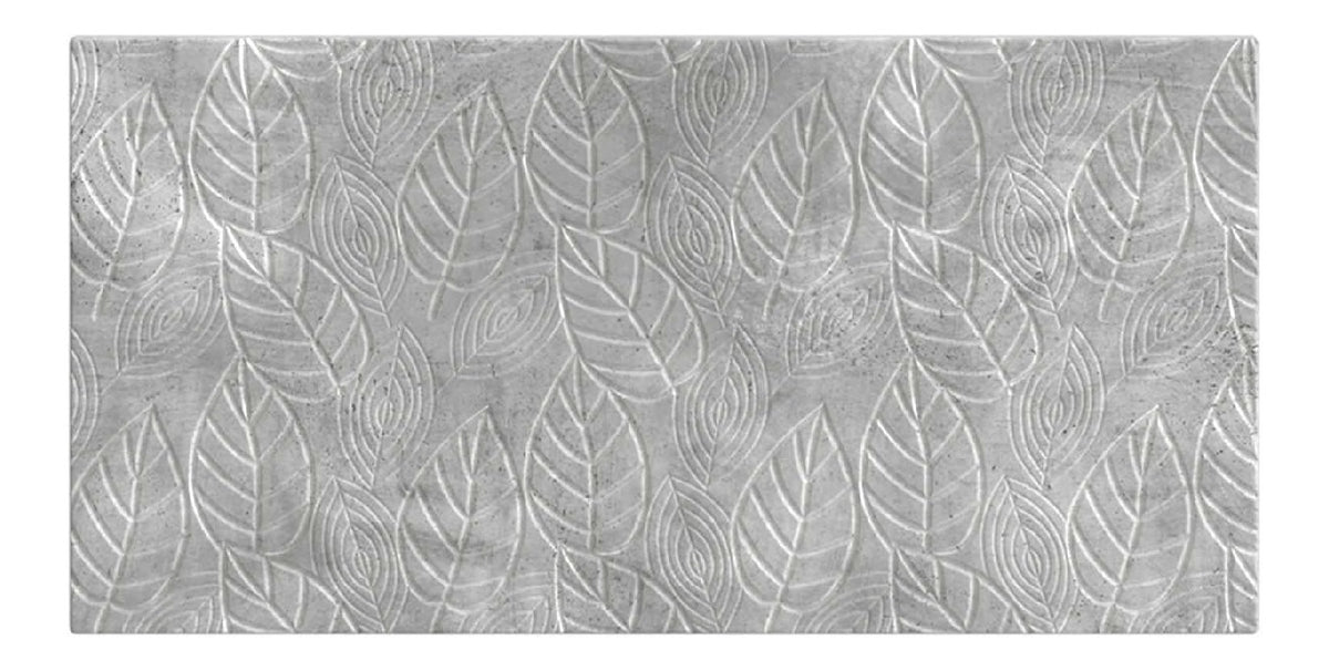 Kopfteil zur Wandmontage, Grau, Beton, 100 x 50 cm, aus Holz