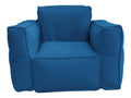 aufblasbares Sofa - Gartensessel modular, wasserdicht - 90x75x65 cm - Pumpe inklusive - Petrolblau - Bezug aus Olefin