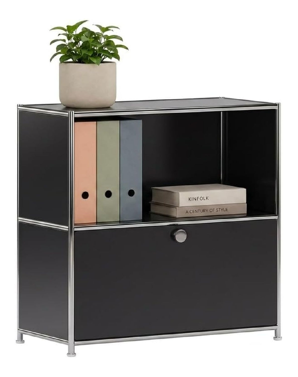 Cubox Metall-Kommode - Modulares Designer Sideboard Stahl, Schwarz