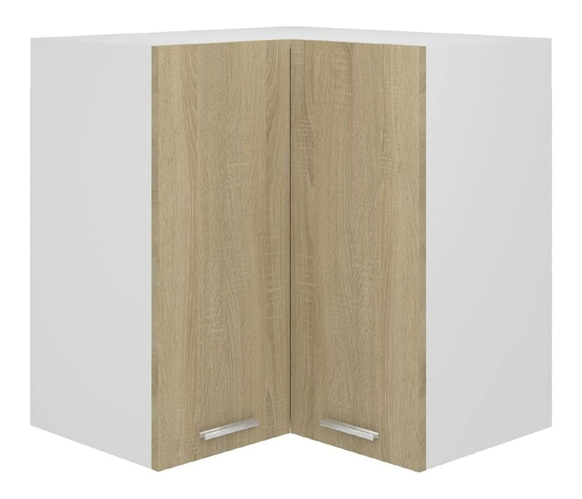 Hommdiy Eckhangeschrank Lyon Sonoma-Eiche 57x57x60 cm Kuchenschrank Holzwerkstoff Kuchenzeile Kuchenmobel Unterschrank Kuchenunterschrank Schrank