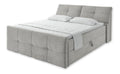 Redmond 6 Polsterbett 180x200 mit Bettkasten, Schlamm - Modernes Doppelbett mit dekorativer Steppung & Kaltschaum Topper - 200 x 108 x 249 cm (B/H/T)