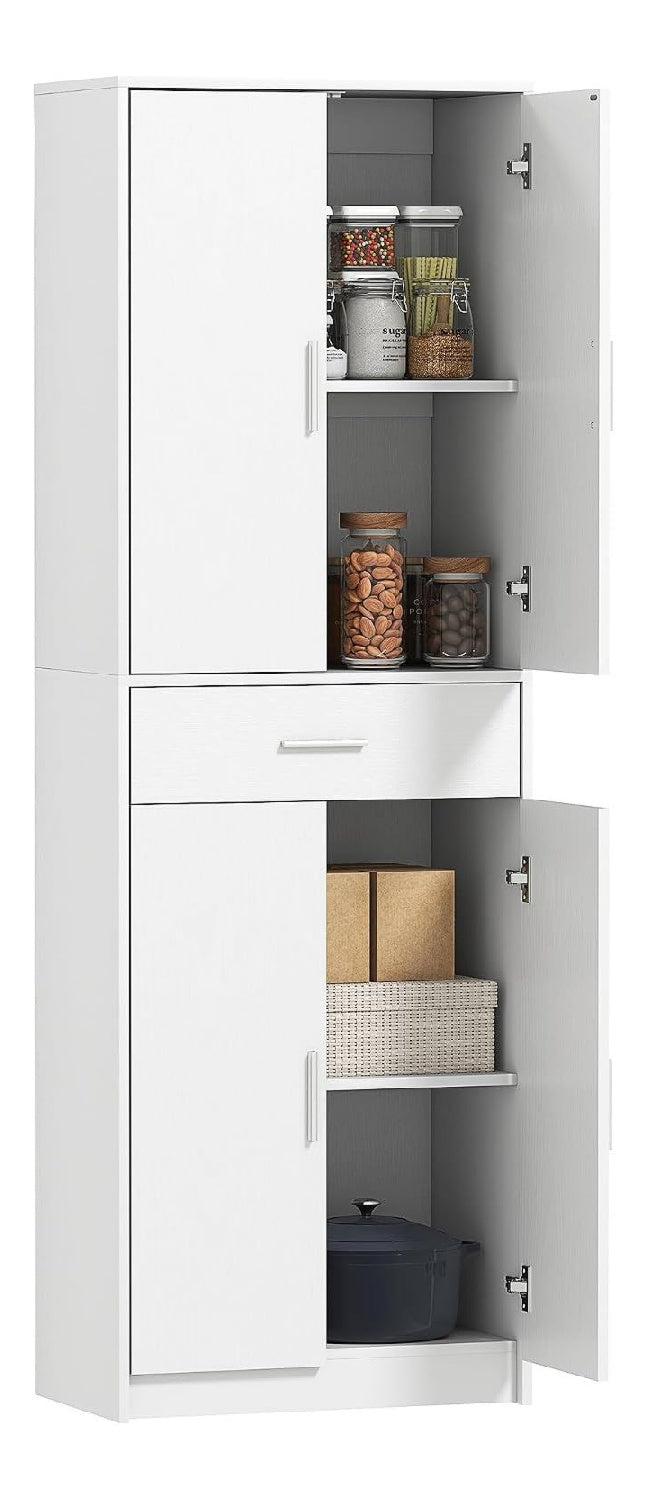 Kuchenschrank mit Verstellbaren Einlegeboden Wei 60 x 35 x 180 cm