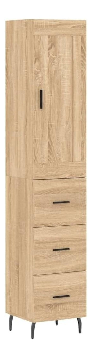 Highboard Sonoma-Eiche 34,5x34x180 cm Holzwerkstoff
