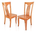 Esszimmerstuhle 4er Set aus Kirschbaumholz, Holzstuhl, Kuchenstuhl aus Massivholz bis 150 kg - Design 802 - Naturholz