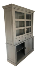 Shabby Chic Landhaus Stil Schrank Buffetschrank 160cm Grau - Buffet Schrank Esszimmer - Massivholz