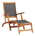 Outdoor-Liegestuhl aus massivem Akazienholz und Textilene, Beistellschrank, Schrank, Aufbewahrungsschrank fur Esszimmer, Wohnzimmer, Flur und Kuche, Heimburo-Mobel, Buffetschrank