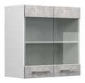 Kuchenglasschrank R-Line, Beton, 60 cm