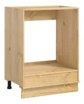 Schrank SKI Honigbraun aus massivem Kiefernholz 60 x 46 x 81 cm moderner Kuchenkommode Kuchenschrank mit reichlich Stauraum Sideboard Kuche Buffetschrank Hochschrank