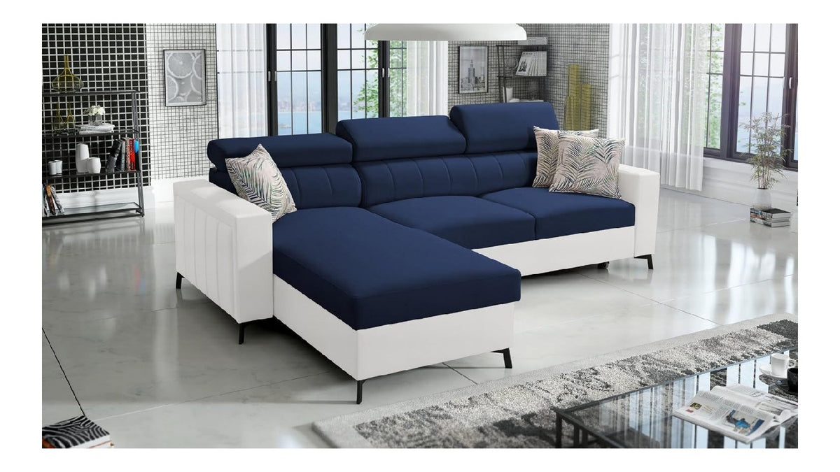 Veth I Mini L-formiges Ecksofa mit Schlaffunktion und Bettkasten Eckschlafsofa mit Stauraum Perfektes Schlafsofa L-Form fur Wohn- und Gastezimmer