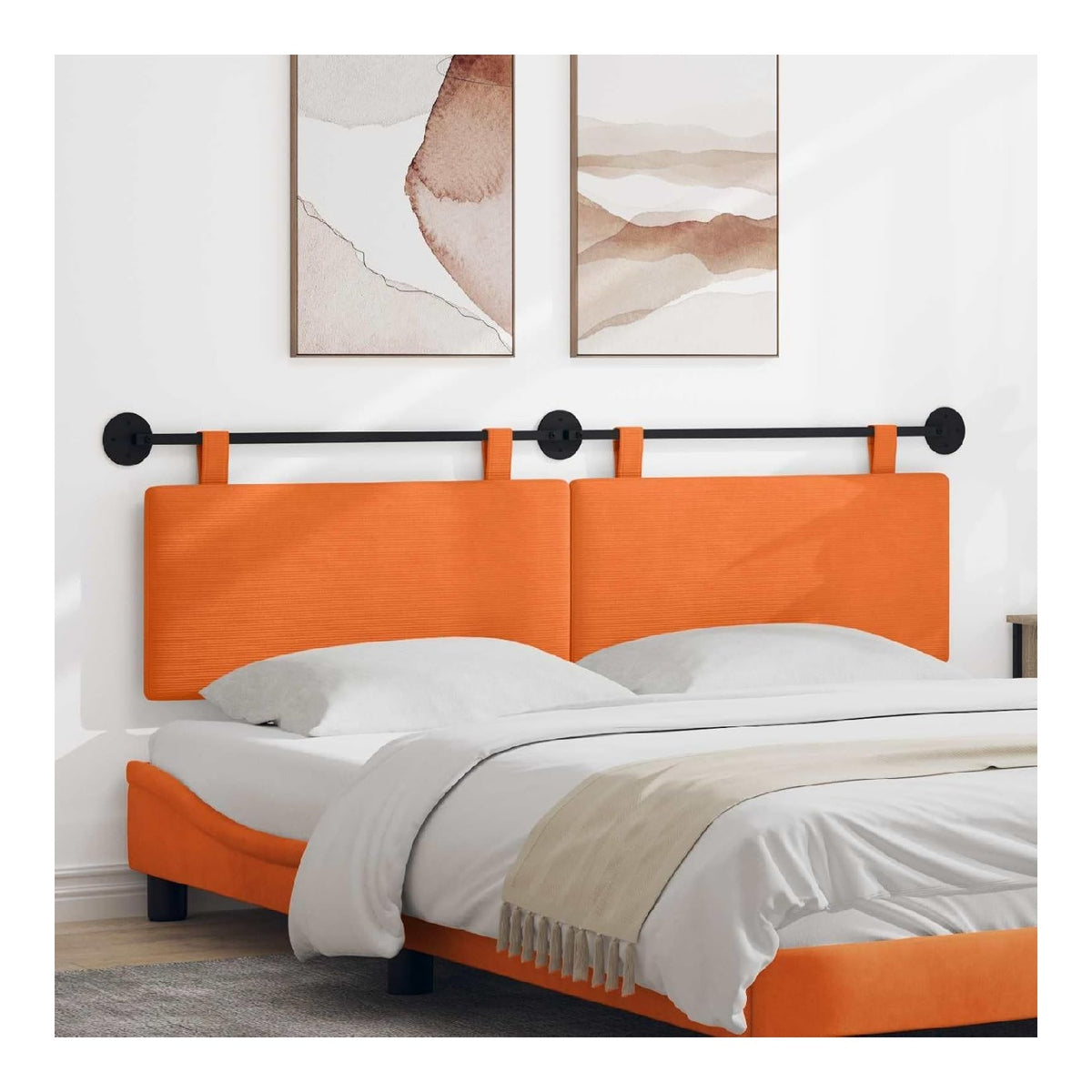 Hangendes Kopfteil aus Cordstoff mit Wandmontage, Polstermaterial 80% Polyester 20% Nylon, 170 cm breit, vielseitig nutzbar fur Schlafzimmer, Esszimmer und Lounge, langlebig und stilvoll