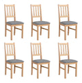 Kuchenstuhle 6er Set - Stuhl Buche Massiv - Esszimmerstuhl 120 kg - Stuhle Esszimmer 6er Set - Holzstuhl - Esstischstuhle - Esszimmerstuhle Holz - Graphit - Hygge 91