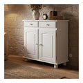Sideboard mit 2 Turen und 2 Schubladen aus wei wasserlackierter massiver Kiefer