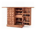 Hausbar 65x50x91 cm Akazie Massivholz Ausklappbar, Weinbar
