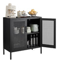 Buffetschrank, moderner Industriestil, Sideboard, Buffetschrank, mit verstellbaren Regalen, Credenza fur Wohnzimmer, Kuche, Esszimmer, Bauernhaus, Schwarz