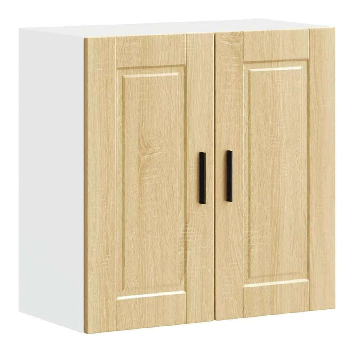 Kuchen-Hangeschrank Porto Sonoma-Eiche Holzwerkstoff mit 60 cm Breite, vielseitiger Beistell- und Mehrzweckschrank fur Stauraum, geeignet fur Kuche, Esszimmer, Flur, Robustes Material