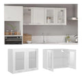 Schranke & Aufbewahrung Hangeschrank Glasschrank Hochglanz Wei 80x31x60cm Holzmobel