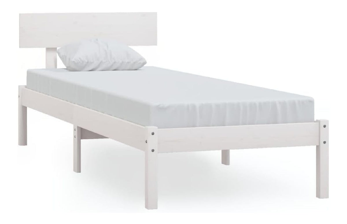 Massivholzbett Bettgestell Bett Holzbett Einzelbett Bettrahmen Schlafzimmerbett Schlafzimmermobel Wei Kiefer 75x190cm UK Small Single