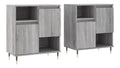 Sideboard 2er Set Grau Sonoma 120x35x70cm Holzwerkstoff Kommode