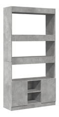 Highboard Betongrau 92x33x180 cm Holzwerkstoff