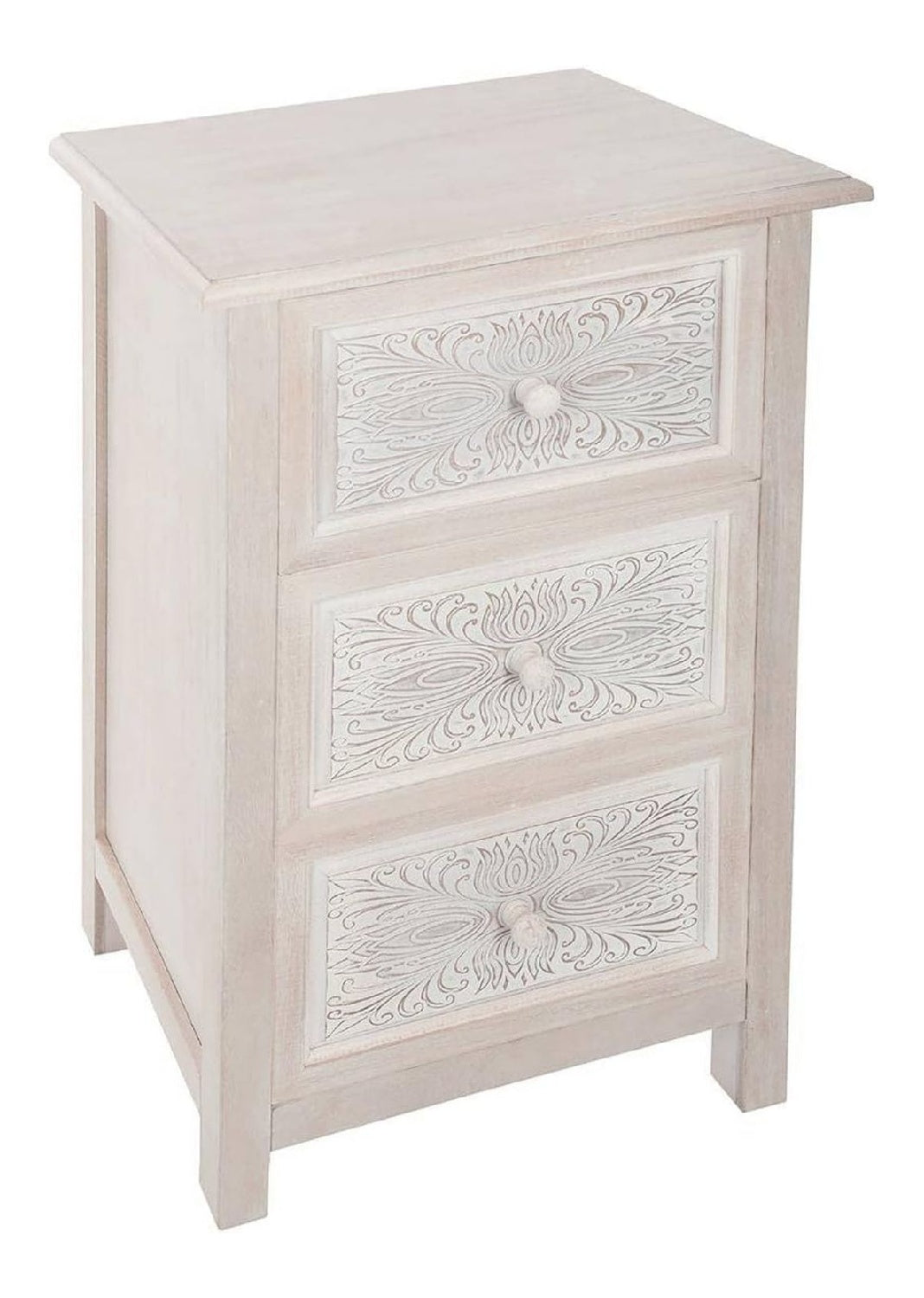 CREATEUR D'INTERIEUR Kommode Hina wei 3 Schubladen - Wohnatmosphera