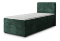 Boxspringbett PISA 90 90x200 cm Komplett-Set mit Matratze und Topper, Polsterbett mit Zwei Bettkasten -Grun, TILIA 39