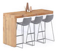 MOBILI FIVER, Evolution Kuchenhalbinsel 180x60, rustikale Eiche, Made In Italy