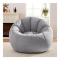XXL Sitzsack mit Schaumfullung, Lounge Sessel, Hellgrau