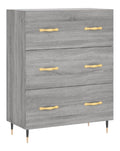 Klassisches Sideboard Buffet Vielseitiger Aufbewahrungsschrank Kuchenschrank Seitlicher Schrank fur Wohnzimmer Schlafzimmer oder Buros Minimalistische Optik Sonoma Grau 69,5x34x90 cm