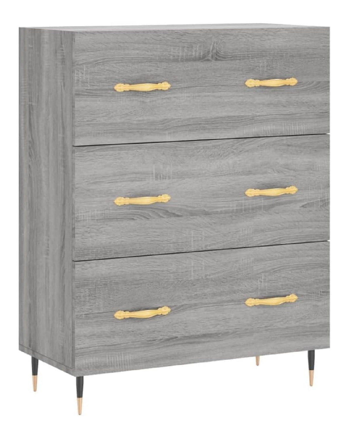 Klassisches Sideboard Buffet Vielseitiger Aufbewahrungsschrank Kuchenschrank Seitlicher Schrank fur Wohnzimmer Schlafzimmer oder Buros Minimalistische Optik Sonoma Grau 69,5x34x90 cm