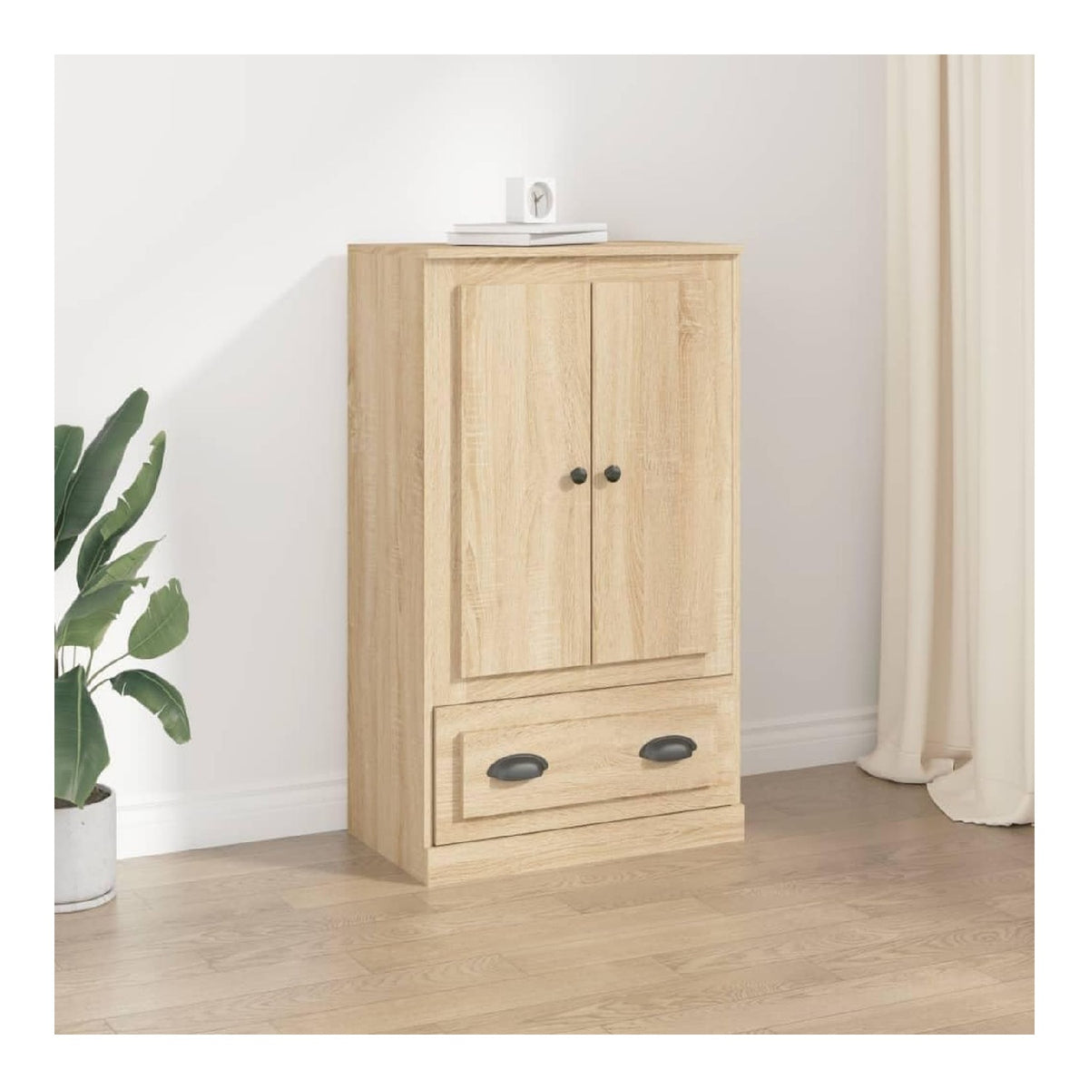Highboard Sonoma-Eiche 60x35,5x103,5 cm Holzwerkstoff mit viel Stauraum, Zeitloses Design, geeignet als Sideboard, Kommode oder Wohnzimmer Schrank fur stilvolle Einrichtung