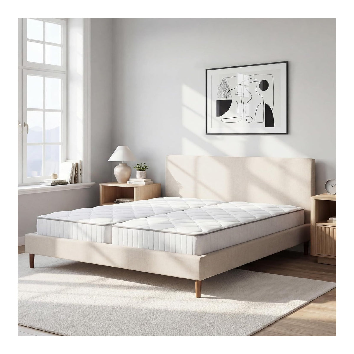 KISLOT Taschenfederkern-Matratze, 7-Zonen, H3, 540 Federn, 90x190, 20 cm