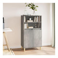 Schranke & Aufbewahrung-Buffets & Sideboards-Highboard Betongrau 60x36x110 cm Holzwerkstoff
