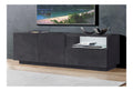 TV-Lowboard Rack Unterschrank Fernsehtisch HiFi Element Schrank Viterbo I Schiefer Nachbildung