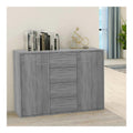 Sideboard Grau Sonoma Holzwerkstoff 88x30x65 cm mit 4 Schubladen und 2 Turen vielseitiges Kuchenmobel fur Wohnzimmer und Esszimmer mit viel Stauraum und Stabiler Oberflache