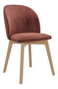 Esszimmerstuhl Fresote, Sessel, Polsterstuhl, Buchenholz Beine, Samtbezug Loungesessel fur Arbeitszimmer, Wohnzimmer, Schlafzimmer, Kuche, Farbauswahl (Natur, Magic Velvet 2258)