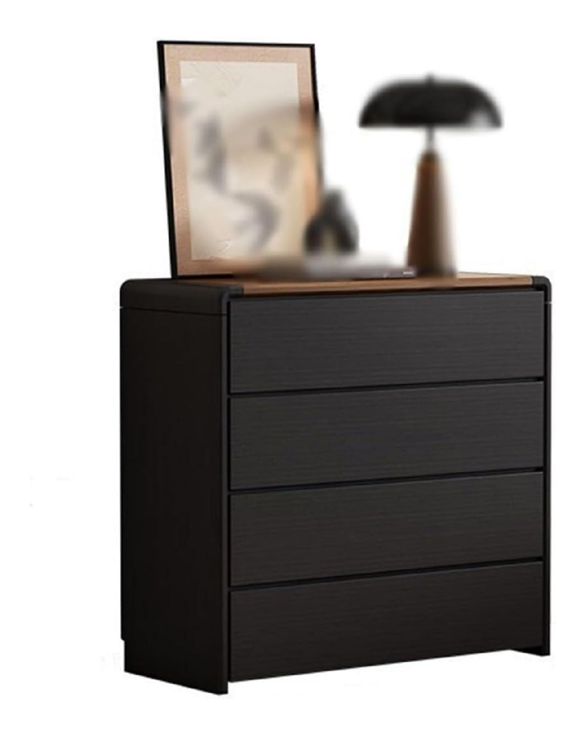 Kommode Kommode for Schlafzimmer mit 4 Schubladen, Holzkommode for Schrank, Wohnzimmer, Flur Schrank