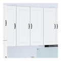 Kalmar Kuchenschrank Wei , 80x31x100 cm Holzwerkstoff, Moderner Stauraumschrank fur Kuche, Esszimmer, Vielseitiges Buffet mit Ablagen, Pflegeleicht