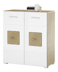 Kommode Georgia in Eiche Artisan Nachbildung - 80x92x38cm (BxHxT)
