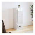 Schranke & Aufbewahrung Highboard Hochglanz Wei 36x35,5x103,5cm Holzwerkstoff Buffets & Sideboards