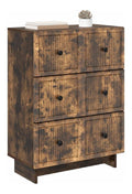Schrank mit Schubladen Eiche Rauchgrau 66 x 34,5 x 90 cm